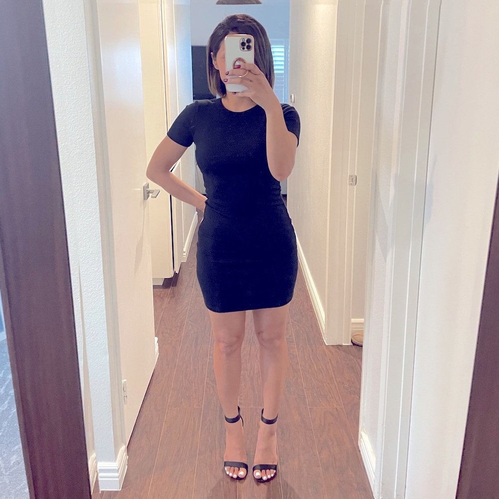 NWT. Lulu’s black cotton mini skirt/dress